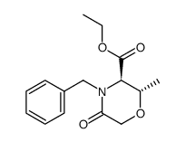 (2S,3R)-2-甲基-5-氧-4-苄基-3-吗啉羧酸乙酯结构式