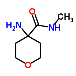 4-Amino-N-methyltetrahydro-2H-pyran-4-carboxamide结构式