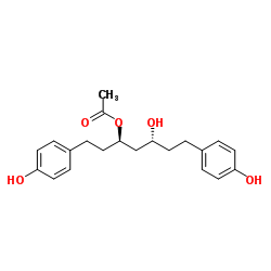 5-Hydroxy-1,7-bis(4-hydroxyphenyl)heptan-3-yl acetate Structure