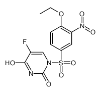 1-(4-ethoxy-3-nitrophenyl)sulfonyl-5-fluoropyrimidine-2,4-dione结构式