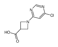 1-(6-氯-嘧啶-4-基)-氮杂环丁烷-3-羧酸结构式