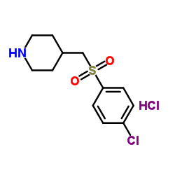 4-(4-Chloro-benzenesulfonylmethyl)-piperidine hydrochloride Structure