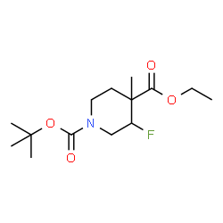 1-tert-butyl 4-ethyl 3-fluoropiperidine-1,4-dicarboxylate结构式