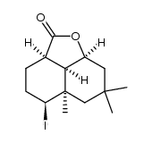 (2aR,2a1R,5S,5aR,8aS)-5-iodo-5a,7,7-trimethyldecahydro-2H-naphtho[1,8-bc]furan-2-one结构式