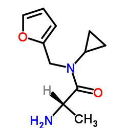 N-Cyclopropyl-N-(2-furylmethyl)alaninamide结构式