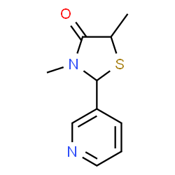 3,5-dimethyl-2-(3-pyridyl)thiazolidin-4-one结构式