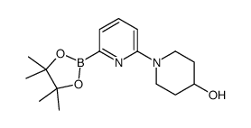 1-(6-(4,4,5,5-TETRAMETHYL-1,3,2-DIOXABOROLAN-2-YL)PYRIDIN-2-YL)PIPERIDIN-4-OL structure