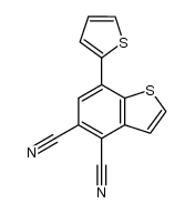 7-(thiophen-2-yl)benzo[b]thiophene-4,5-dicarbonitrile结构式