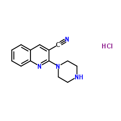 2-(Piperazin-1-yl)quinolin-3-carbonitrile Hydrochloride Structure