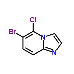 6-溴-5-氯咪唑并[1,2-a]吡啶结构式