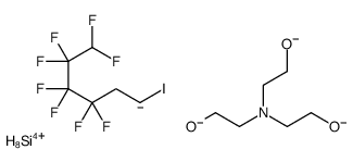 2-[bis(2-oxidoethyl)amino]ethanolate,1,1,2,2,3,3,4,4-octafluoro-6-iodohexane,silicon(4+)结构式