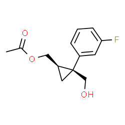 1,​2-​Cyclopropanedimethan​ol, 1-​(3-​fluorophenyl)​-​, 2-​acetate, (1S,​2R)​-结构式