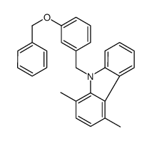 1,4-dimethyl-9-[(3-phenylmethoxyphenyl)methyl]carbazole Structure