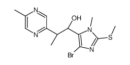 (1R,2R)-1-(5-bromo-3-methyl-2-methylsulfanylimidazol-4-yl)-2-(5-methylpyrazin-2-yl)propan-1-ol Structure