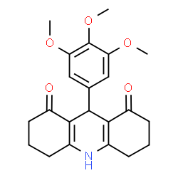 9-(3,4,5-Trimethoxyphenyl)-3,4,6,7,9,10-hexahydro-1,8(2H,5H)-acridinedione结构式