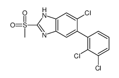 6-chloro-5-(2,3-dichlorophenyl)-2-methylsulfonyl-1H-benzimidazole结构式