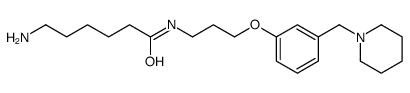 6-amino-N-[3-[3-(piperidin-1-ylmethyl)phenoxy]propyl]hexanamide结构式