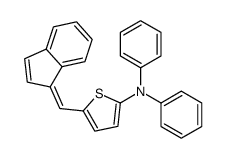 5-(inden-1-ylidenemethyl)-N,N-diphenylthiophen-2-amine结构式