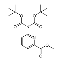 methyl 6-[bis(tert-butoxycarbonyl)amino]pyridine-2-carboxylate结构式