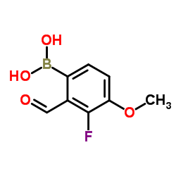 (3-Fluoro-2-formyl-4-methoxyphenyl)boronic acid Structure