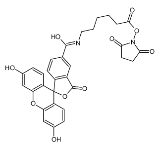 (2,5-dioxopyrrolidin-1-yl) 6-[(3',6'-dihydroxy-3-oxospiro[2-benzofuran-1,9'-xanthene]-5-carbonyl)amino]hexanoate图片