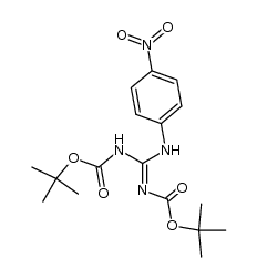 N,N'-bis(tert-butoxycarbonyl)-N"-(4-nitrophenyl)-guanidine结构式