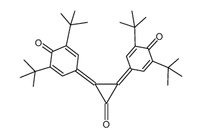 2,3-Bis-(4-oxo-3,5-di-tert.-butyl-cyclohexadienyliden)-cyclopropanon Structure