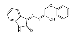 N'-(2-oxoindol-3-yl)-2-phenoxyacetohydrazide结构式