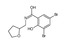 3,5-dibromo-2-hydroxy-N-(oxolan-2-ylmethyl)benzamide Structure
