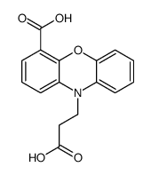 10-(2-carboxyethyl)phenoxazine-4-carboxylic acid结构式