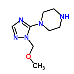 1-[1-(Methoxymethyl)-1H-1,2,4-triazol-5-yl]piperazine structure