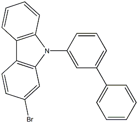 2-溴-9-([1,1'-联苯]-3-基)咔唑结构式