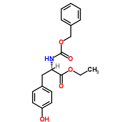 N-[(苯基甲氧基)羰基]-L-酪氨酸乙酯结构式