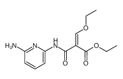 Ethyl-β-ethoxy-α-(N-(6-amino-2-pyridyl)-carbamoyl)-acrylat结构式
