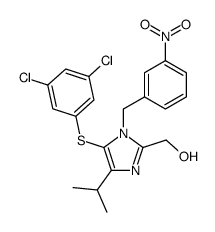 [5-(3,5-dichlorophenyl)sulfanyl-1-[(3-nitrophenyl)methyl]-4-propan-2-ylimidazol-2-yl]methanol Structure