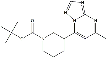 tert-butyl 3-(5-methyl-[1,2,4]triazolo[1,5-a]pyrimidin-7-yl)piperidine-1-carboxylate Structure
