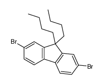 2,7-dibromo-9,9-dibutylfluorene结构式