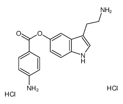 2-[5-(4-azaniumylbenzoyl)oxy-1H-indol-3-yl]ethylazanium,dichloride结构式