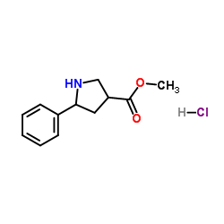 Methyl 5-phenyl-3-pyrrolidinecarboxylate hydrochloride (1:1)结构式