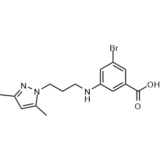 3-Bromo-5-((3-(3,5-dimethyl-1H-pyrazol-1-yl)propyl)amino)benzoicacid picture