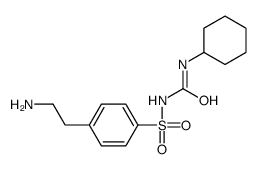 1-[4-(2-aminoethyl)phenyl]sulfonyl-3-cyclohexylurea结构式