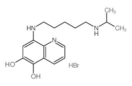 5,6-Quinolinediol,8-[[5-[(1-methylethyl)amino]pentyl]amino]-, hydrobromide (1:3)结构式