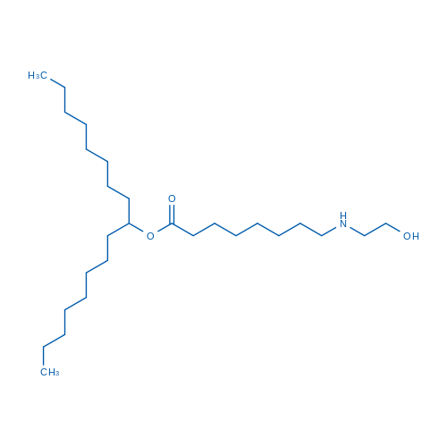 Heptadecan-9-yl 8-((2-hydroxyethyl)amino)octanoate Structure