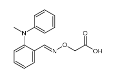 2-(((2-(methyl(phenyl)amino)benzylidene)amino)oxy)acetic acid结构式