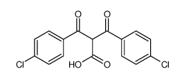 Bis(p-chlorobenzoyl)essigsaeure Structure