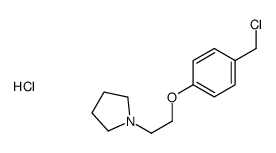 1-[2-[4-(chloromethyl)phenoxy]ethyl]pyrrolidine,hydrochloride Structure