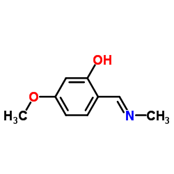 Phenol, 5-methoxy-2-[(methylimino)methyl]- (9CI) structure
