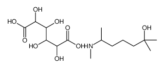 2-methyl-6-(methylamino)heptan-2-ol,2,3,4,5-tetrahydroxyhexanedioic acid Structure