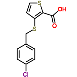 3-[(4-Chlorobenzyl)sulfanyl]-2-thiophenecarboxylic acid Structure