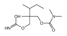 N,N-Dimethylcarbamic acid 2-(carbamoyloxymethyl)-2,3-dimethylpentyl ester structure